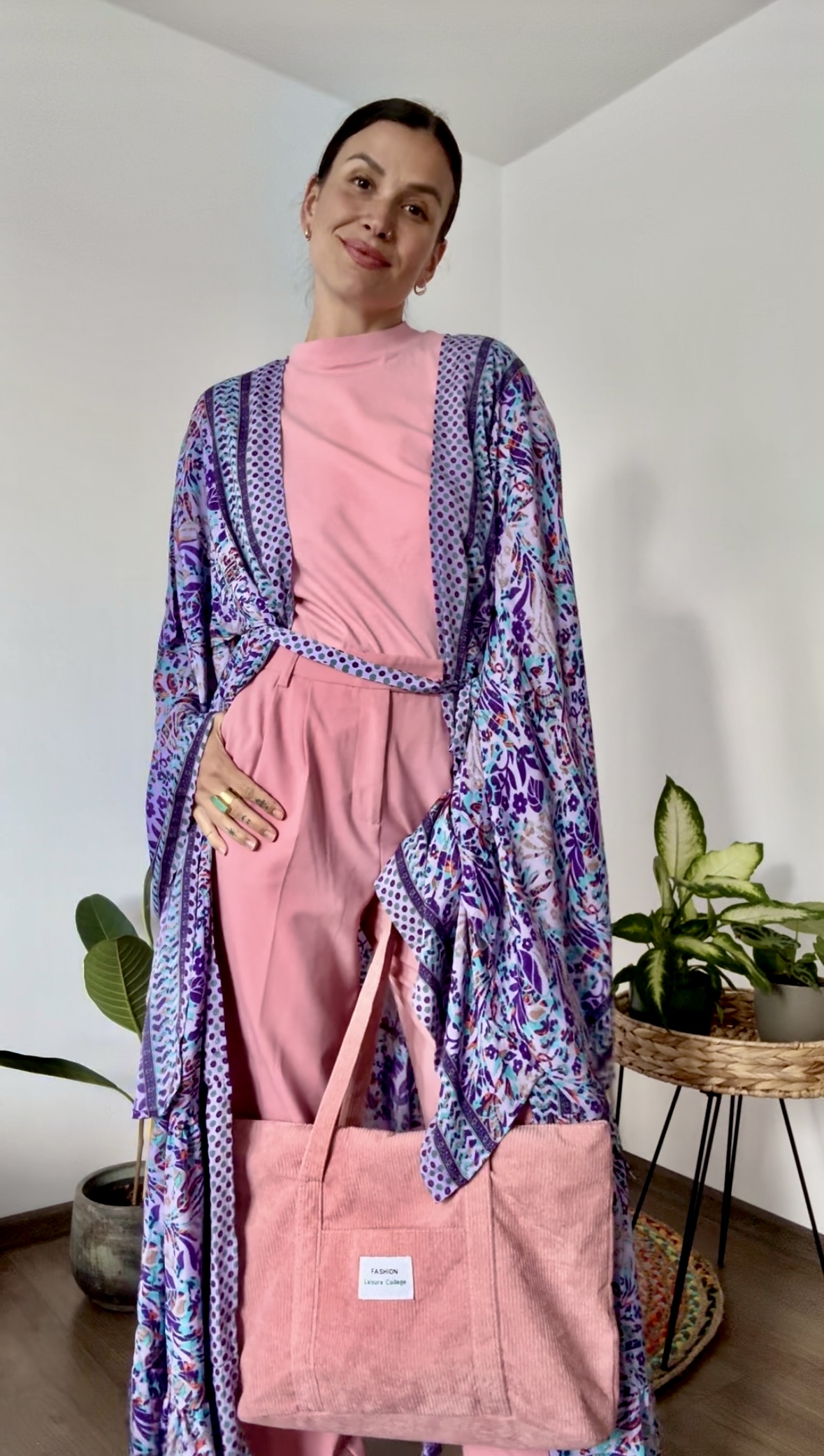 Luxury Buttterfly Lila Kimono