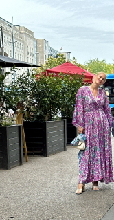 BOHO Wrap Dress Fuchsia&Gold